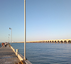 In 1969 a much smaller pier (left) was built using carbon steel rebar alongside the 1941 Progreso Pier (right). The 1969 pier did not stand the test of time.